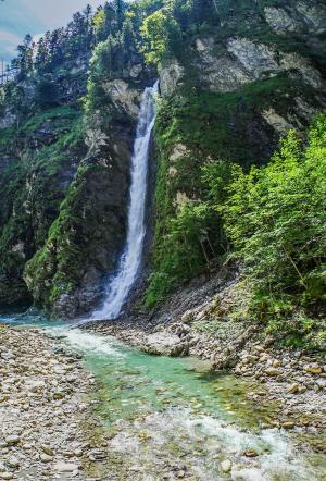 瀑布, liechtensteinklamm, 峡谷, 圣约翰, 奥地利, 水, 岩石