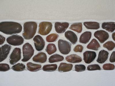 河岩, 棕色, 白色, 缝, 马赛克, 平铺, 自然