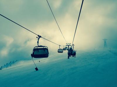 滑雪缆车, 滑雪, 电梯, 冬天, 冬季运动, 体育, 感冒