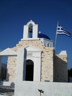 教会, 希腊, 东正教教会, 东正教, 基克拉泽斯, 纪念碑, 蓝色