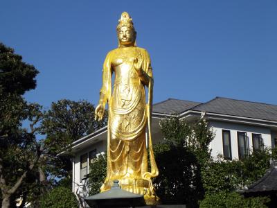 被害, 雕像, 黄金, 佛教, 寺, 靖国神社, 亚洲