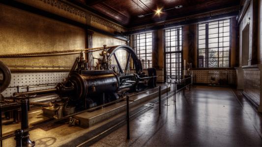 蒸汽发动机, 技术, hdr, 从历史上看