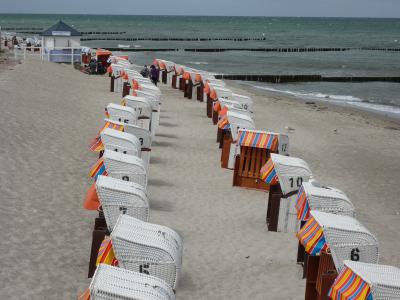 沙滩椅, 形成, 系列, 夏季, 海, 颜色, 沙子
