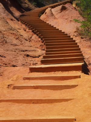 楼梯, 逐渐, 自然公园, 上升, 出现, 伤口, 赭石岩