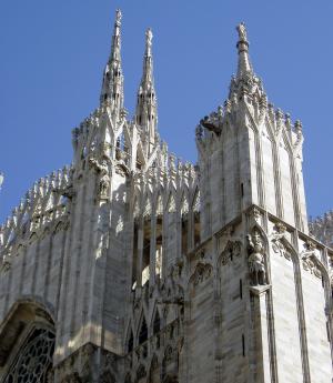 意大利, 米兰, dom, 教会, 大教堂, 建筑, 哥特式风格