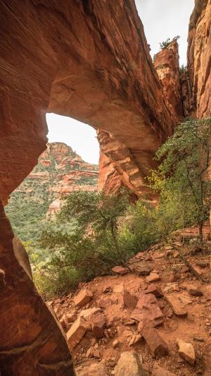 亚利桑那州, 沙漠, 洞穴, 墙壁, 红色的岩石, 西南, 自然