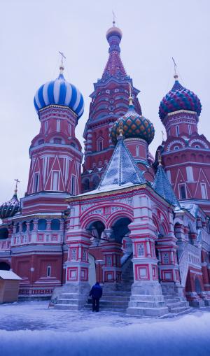 莫斯科, 红场, 圣瓦西里大教堂, 宗教, othodoxe, 雪, 建筑