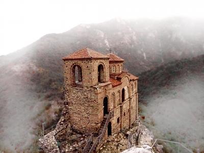 assenova 要塞, 保加利亚, 旅游, 雾, rodopi