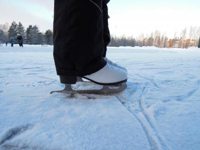 冰, 溜冰鞋, 冬天