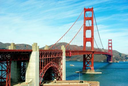 美国, 三藩市, 加利福尼亚州, 金门大桥, 桥梁, 湾, 著名的地方