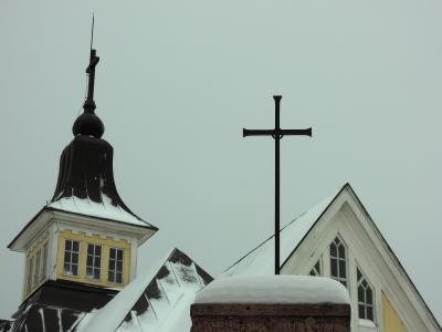 教会, 十字架, 基督教, 宗教, 建筑, 木制教堂里, 钟楼