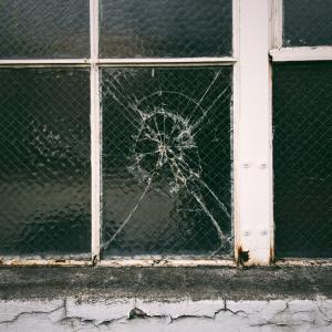 破解, 玻璃, 窗口, 房子, 外面, 框架, 休息