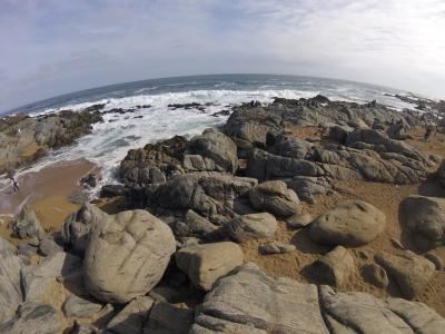 海滩, 石头, 天空, mar, negra 岛, 智利