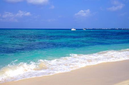 加勒比海, 海滩, 海, 海洋, 休息, 自然, 假日