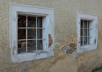 立面, 窗口, 视图, bowever, 老建筑