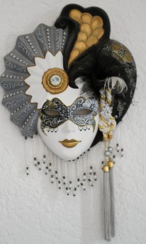 威尼斯人, 面具, 意大利, 威尼斯, 头饰, 每年, 庆祝活动