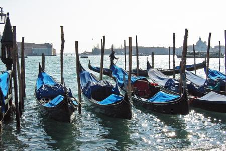 吊船, 威尼斯, 城市, 叹息, 意大利, 船夫