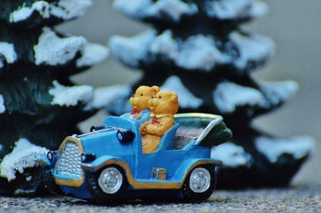 熊, 熊, 自动, 双, 圣诞节, 甜, 可爱