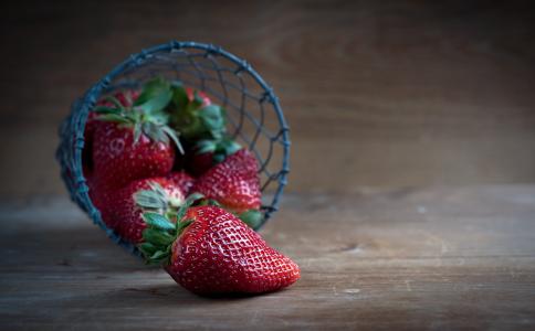 草莓, 红色, 成熟, 弗里施, 收获, 软的水果, 水果