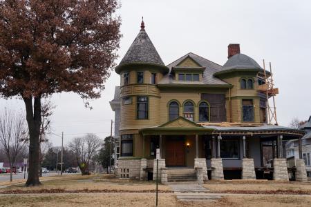 房子, 1800, 具有里程碑意义, 亚, 堪萨斯州, 建设, 外观