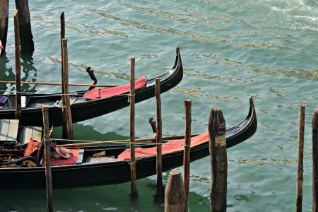 吊船, 意大利, 威尼斯, 运河, 小船, 水, 旅行