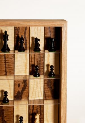棋关闭, 垂直棋, 象棋, 木材-材料, 国际象棋棋盘, 典当的棋子