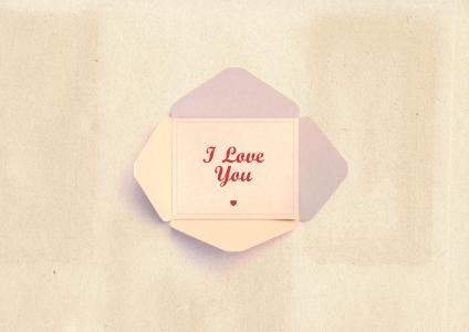 爱, 我爱你, 明信片, 纸张, 卡, 问候, 浪漫
