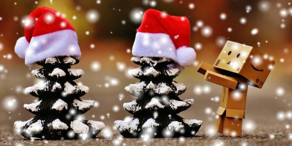 魄, 圣诞节, 图, 冷杉, 树木, 有趣, 数字