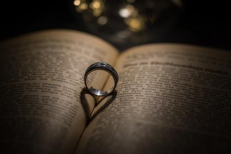 戒指, 心, 书, 字体, 爱, 结婚戒指, 嫁给