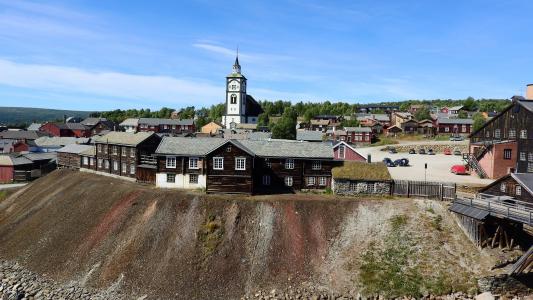 上部镇, 采矿, 历史的房子, 木结构房屋, røros, 瑞典