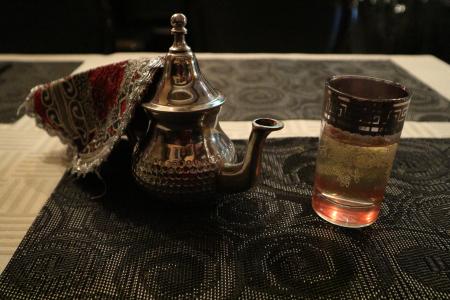 茶, 摩洛哥, 壶, 玻璃