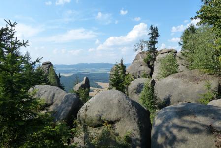 岩石, broumovsko, 视图