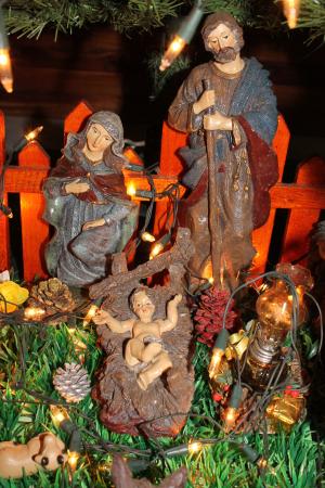 马槽, 耶稣, 家庭, 圣诞节, 出生, 诞生, 基督