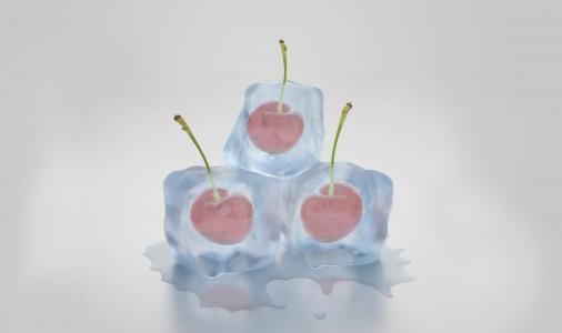 冰块, 樱桃, 冻结, 融化, 冰, 感冒, 透明