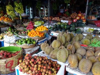市场, 蔬菜, 水果, 异国情调, 多彩