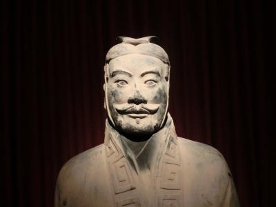 西安, 战士, 老, 雕像, 博物馆, 中国