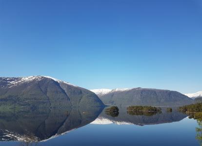 hornindalsvatnet, 挪威, 山, 湖