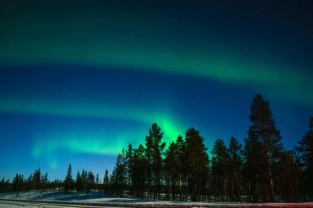 奥罗拉, 北极光, 北极光, 光现象, 拉普兰, 芬兰拉普兰地区, 伊纳里