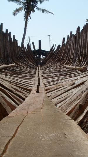 帆船大厦, 贝洛海, 马达加斯加, 木材, 老, 胴体