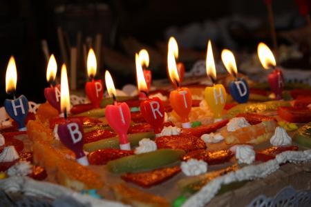 餐饮, 食品, trencaclosques, 生日, 蜡烛, 火焰, 燃烧