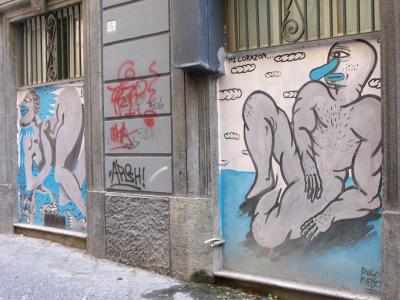 那不勒斯, 街头艺术, 壁画, 橡树街, 历史中心
