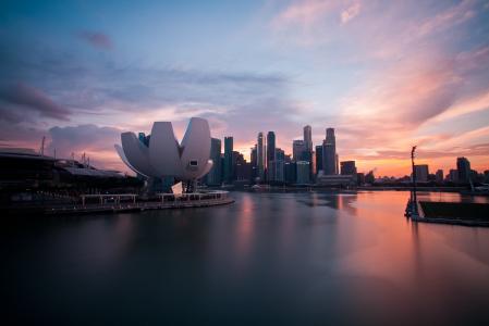 生物多样性公约 》, marinarea, 新加坡, 建设, 天空, 长时间曝光, 顺利