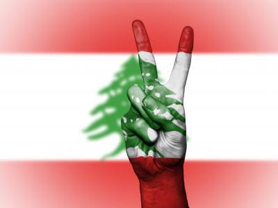 黎巴嫩, 和平, 手, 国家, 背景, 旗帜, 颜色