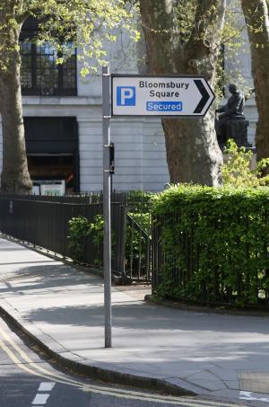 布卢姆斯伯里停车场, 标志, 停车, 伦敦, 街道, 方向