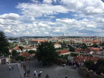 布拉格, 城市, 视图, 广场, 人, 阳光明媚, 旅游