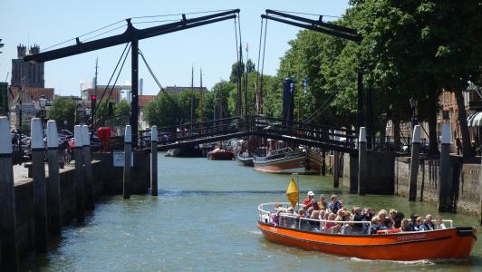 多德雷赫特, 邮轮, 小船, 运河, 水, 荷兰, 荷兰