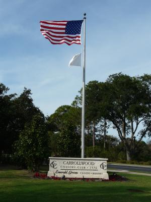 carrollwood, 高尔夫, 俱乐部, 国旗, 使用, 美国