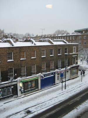 伦敦, 街道, 雪, 冬天, 感冒, 白雪皑皑