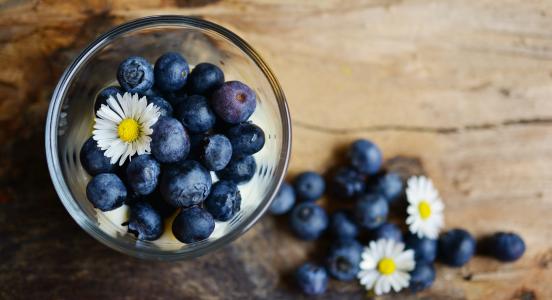 蓝莓, 甜点, 黛西, 水果, 水果, 蓝色, 浆果