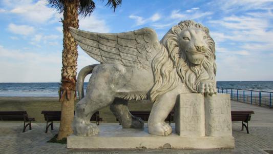 塞浦路斯, 拉纳卡, 狮子, 翼狮子, 雕像
